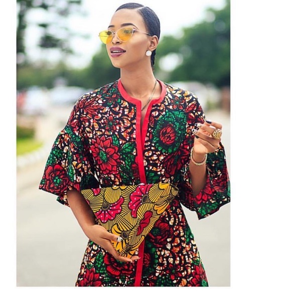 Handmade African print triangle shape bag/purse - Picture 4 of 5